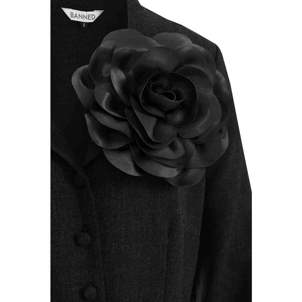 Banned - Romantic Bloom Broche - Noir